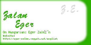 zalan eger business card